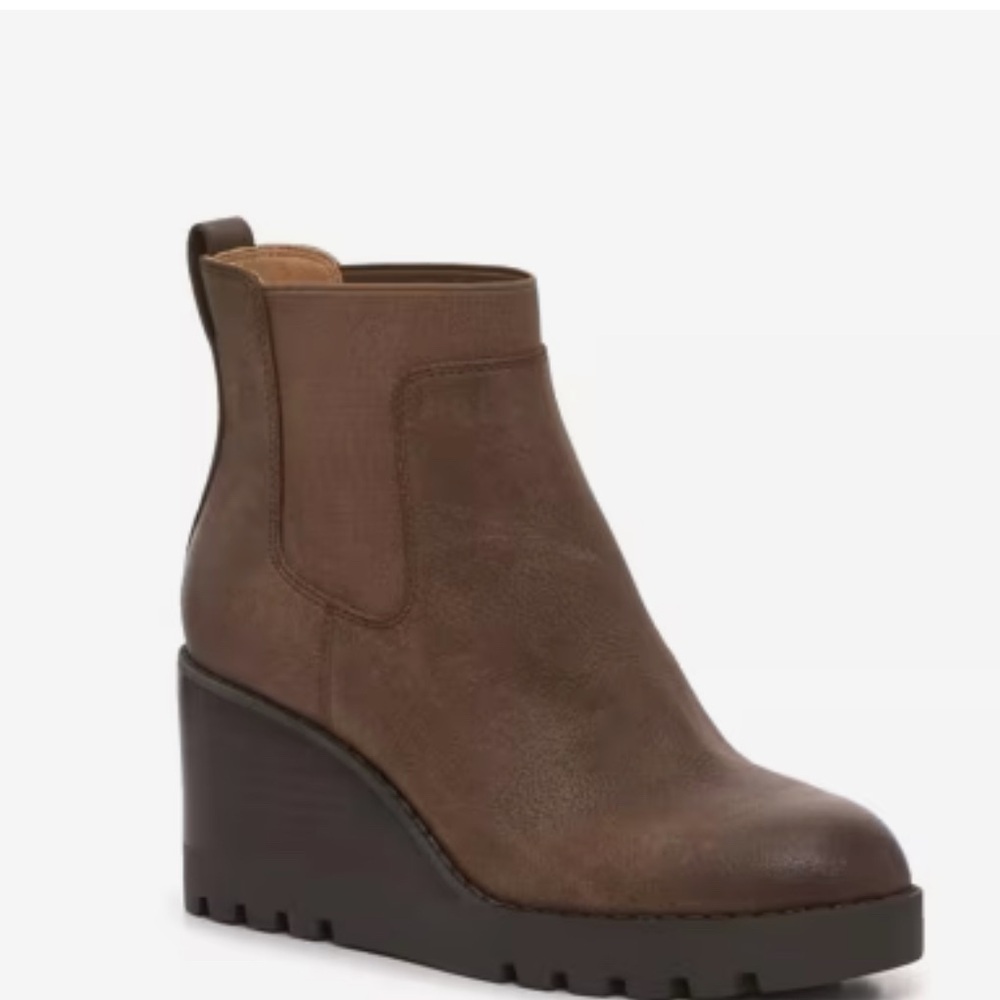 Crown Vintage Brown Wedge Ankle Boots